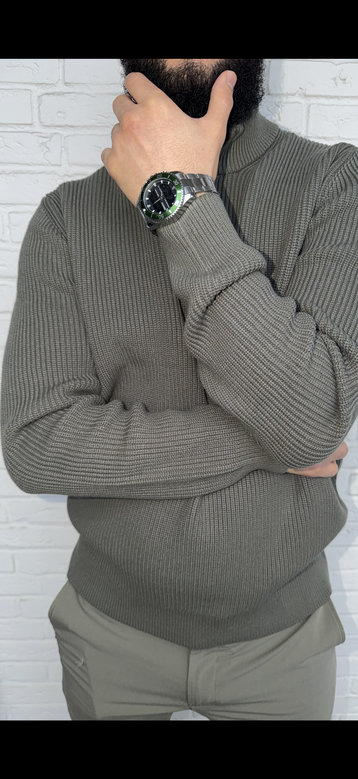 Azan watch - Emerald Steel